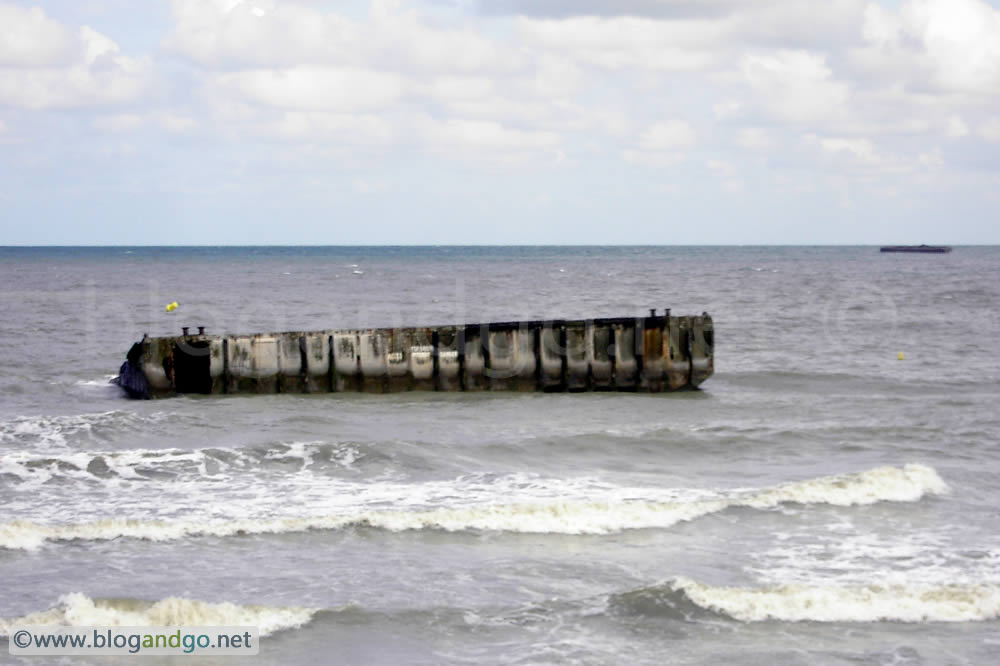 Normandy - Section of Mulberry Harbour at Arromanches